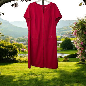 Talbots Woman Pink Shirt Dress Sz 18W